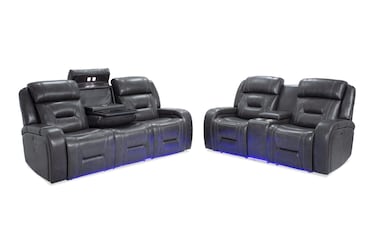 Galaxy Gray Power Sofa and Console Loveseat | Bob's Discount Furniture ...