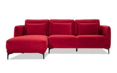 Soho Burgundy 98'' 2 Piece Left Arm Facing Chaise Sectional | Bob's ...