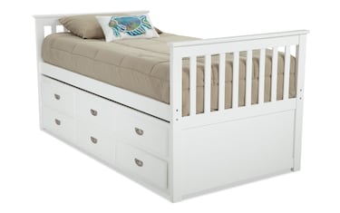 Chadwick twin gray captain shop bed with trundle