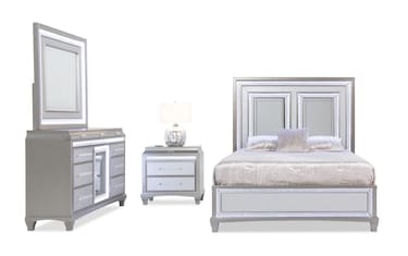 Bobs furniture deals grey bedroom set