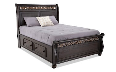 Regency 4 Piece Queen Cherry Storage Platform Bedroom Set | Bob's ...