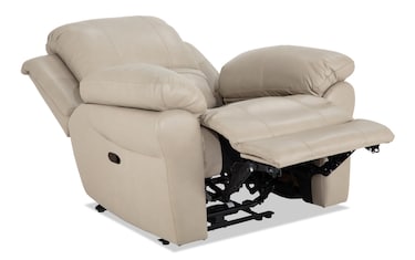 sillón reclinable ethan manual de tela color taupe