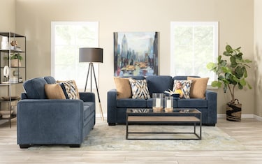 2-PC SOFA SET W/ 4 ACCENT PILLOWS The Furniture Store