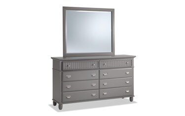 Spencer 4 Piece Full Gray Panel Bedroom Set Headboard Only