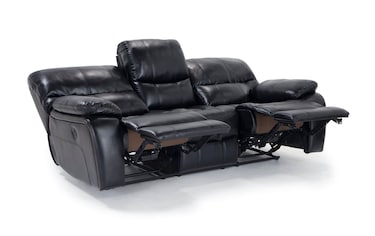 Avenger Black 89 Power Reclining Sofa with USB Ports Bob s Discount Furniture Mattress Store