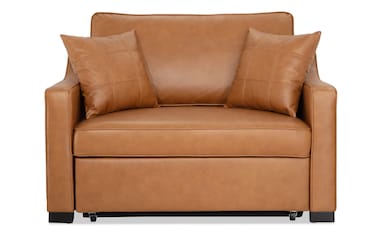 Bob-O-Pedic® Cognac Leather 51'' Twin Sleeper Sofa | Bob's Discount ...