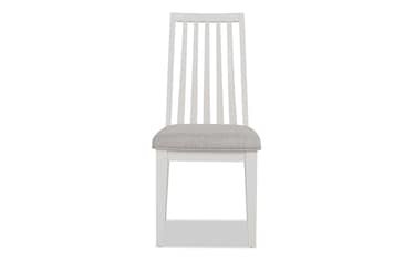 Blake White & Gray Slat Back Upholstered Dining Chair (set Of 2) 