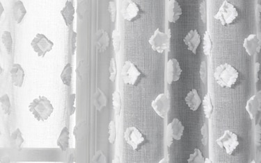 Set of 2 Les 38'' x 84'' White Curtain Panels | Bob's Discount ...