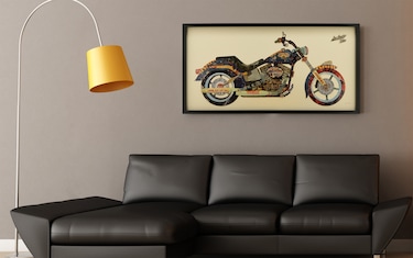 bike frame wall art