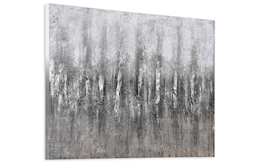 100% Handpainted Silver Abstract Art Canvas | Bob's Discount Furniture ...