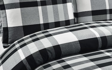 Life at Home 3 Piece Comforter Bed Set- Full/ Queen- Grey Buffalo Check - 1  ea