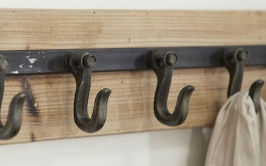 Wood and Metal Wall Rack with Hooks  Bob's Discount Furniture & Mattress  Store