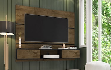 Mars Brown and Black Floating Entertainment Center | Bob's Discount ...