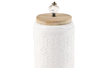 Set of 3 Decorative White Jars | Bob's Discount Furniture & Mattress Store