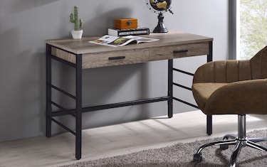 Lipa 42'' Gray Desk | Bob's Discount Furniture & Mattress Store