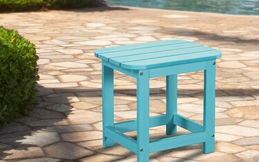 Vicki Aqua Outdoor End Table | Bob's Discount Furniture & Mattress Store