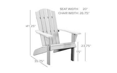 Artie White Outdoor Adirondack Chair | Bob's Discount Furniture ...