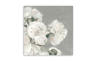 Peonies on Gray II Canvas Wall Art | Bob's Discount Furniture ...