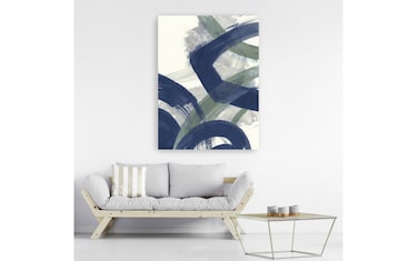 Navy Brushy Abstract I Canvas Wall Art | Bob's Discount Furniture ...