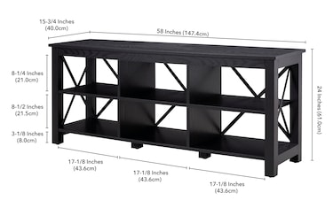 Anastasia 58'' Black TV Stand | Bob's Discount Furniture & Mattress Store