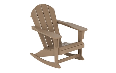 Paloma Brown Outdoor Adirondack Rocking Chair Bob s Discount