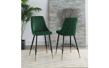 Set of 2 Kai Green Bar Stools | Bob's Discount Furniture & Mattress Store