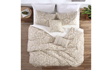 Millie Queen Latte Medallion 5 Piece Comforter Set | Bob's Discount ...