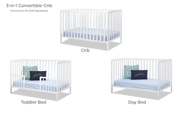 Avery White 3 in 1 Convertible Crib Bob s Discount Furniture Mattress Store