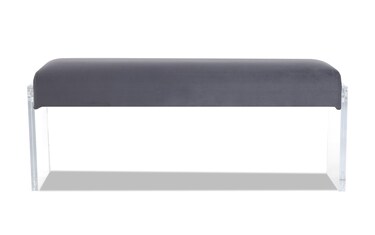 Benches Bobs Charcoal Acrylic Accent Bench Product Image