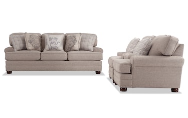 Charleston Beige 90'' Sofa Chairs Bob's Discount Furniture
