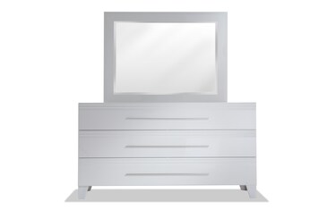 childrens white dresser with mirror