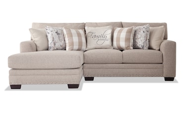 Cottage Chic 5 Piece Left Arm Facing Sectional Bobs Com