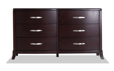 Elevations Espresso 6 Drawer Dresser Bob s Discount Furniture Mattress Store