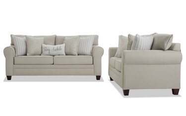 Laurel Beige 85 Sofa Accent Chair Bob s Discount Furniture Mattress Store