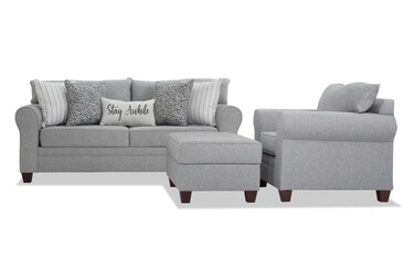 Laurel Gray 85 Sofa 65 Loveseat Bob s Discount Furniture Mattress Store