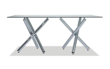 Skyline Rectangular Glass Dining Table - Bernie & Phyl's Furniture