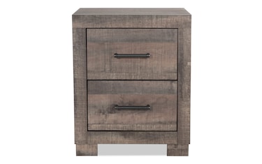 Foundry Brown 2 Drawer Nightstand | Bob's Discount Furniture