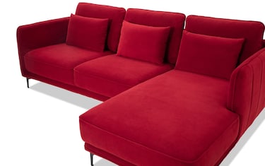 Soho Burgundy 98'' 2 Piece Right Arm Facing Sectional