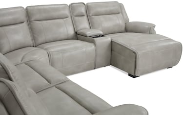 Walker espresso 6 piece power deals reclining left arm facing sectional