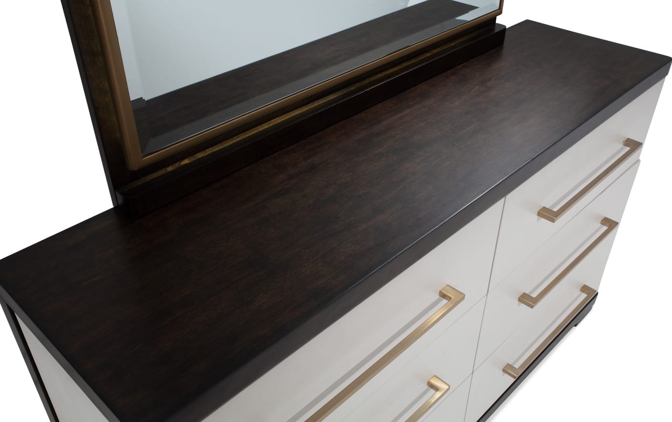 Contempo 4 Piece King Ivory & Espresso Bedroom Set | Bob's Discount ...