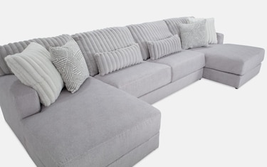 Sofia Gray 4 Piece Right Arm Facing Sectional
