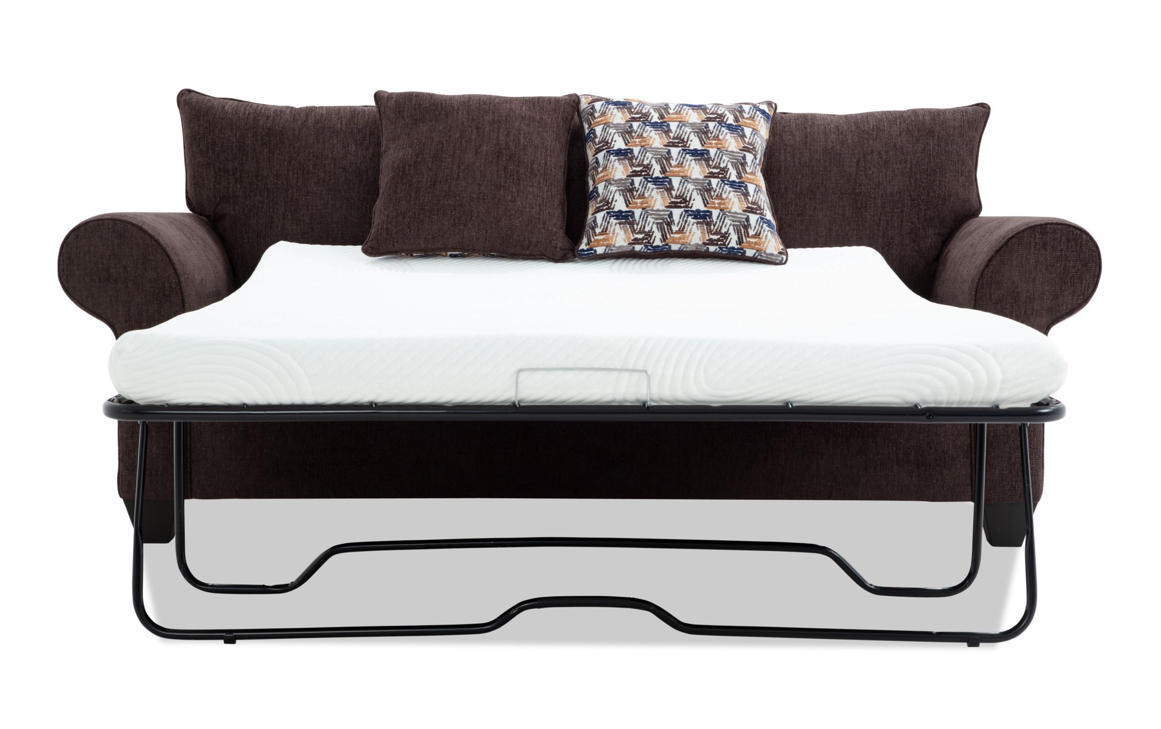 Kylie Chocolate 92'' Sleeper Sofa with Queen Gel Mattress