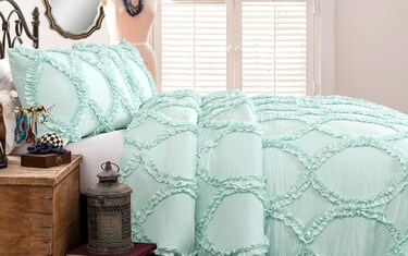 Oval Ruffle Twin Pink 2 Piece Comforter Set Bobs Com