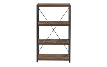 Mona 43 Black Brown 4 Shelf Bookcase Bob s Discount Furniture Mattress Store