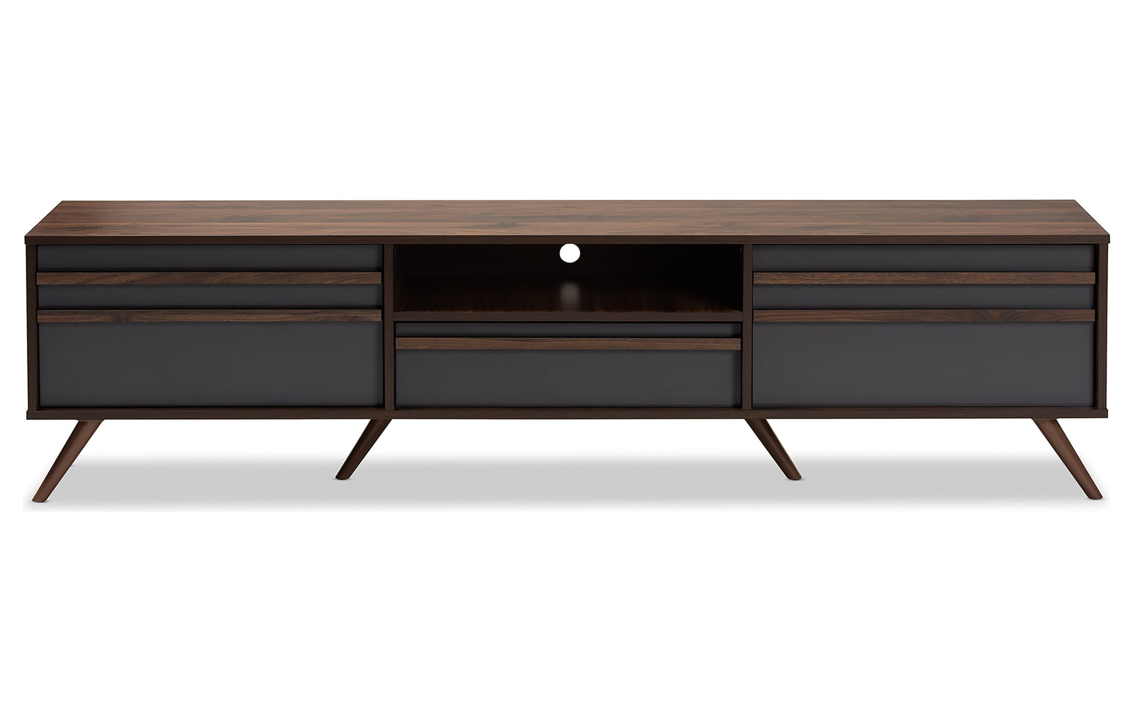 Bartley 70.9'' Brown & Gray Storage TV Stand