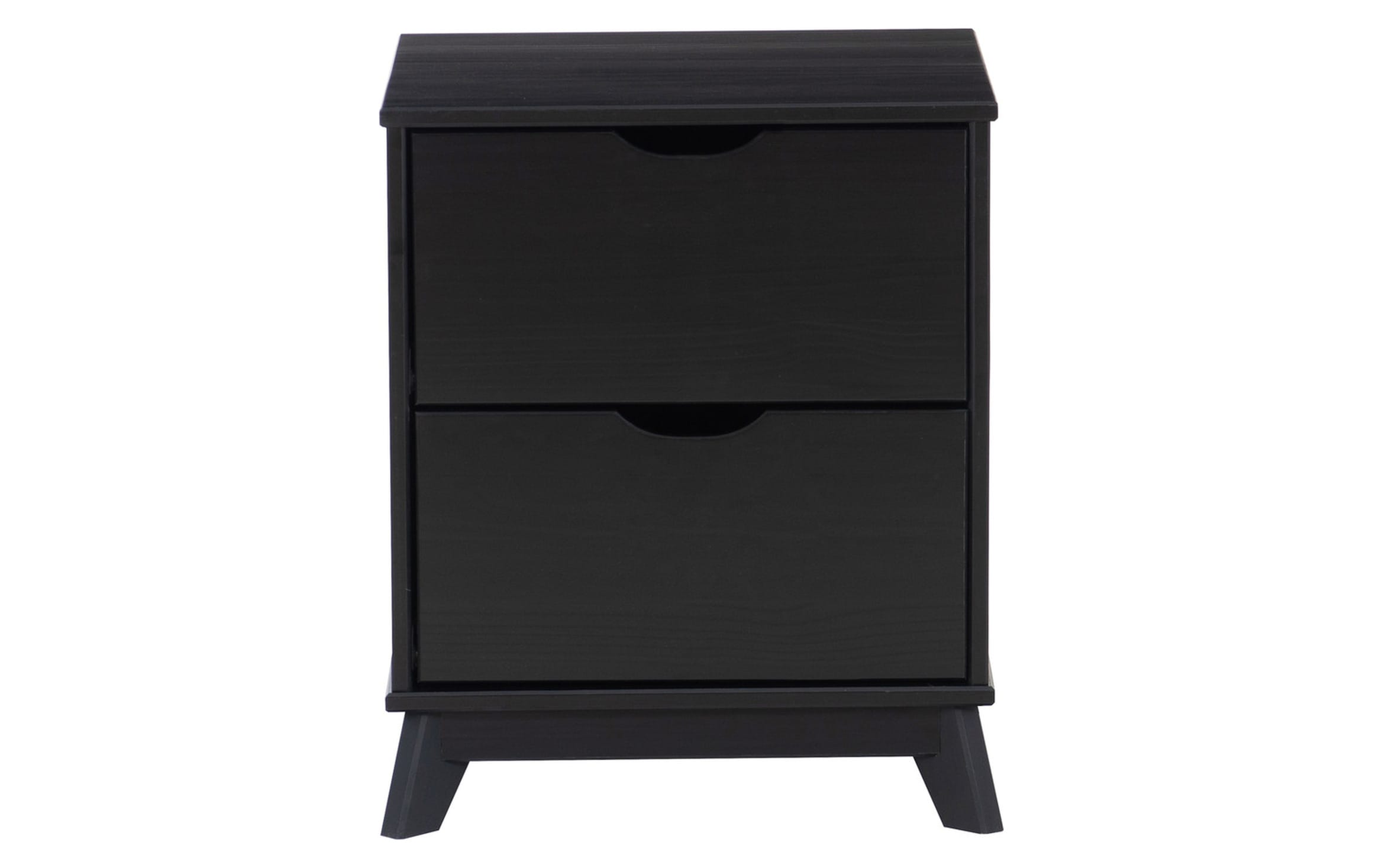 Phoebe Black 2 Drawer Nightstand