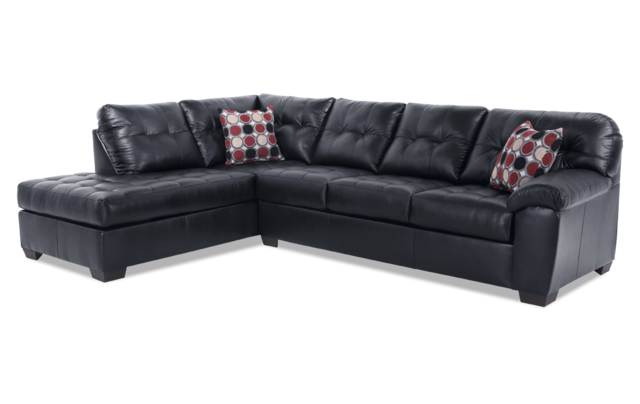 Mercury Black 2 Piece Right Arm Facing Sectional