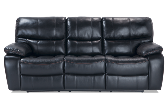 Black recliner sofa