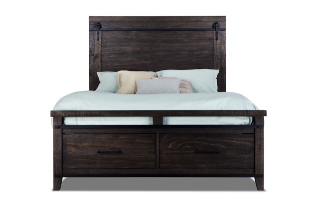 Montana Queen Brown Storage Bed Bob S, Bob S Furniture Bookcase Beds