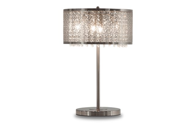 Glitter Silver Cut Out Crystal Lamp, Bobs Furniture Floor Lamps